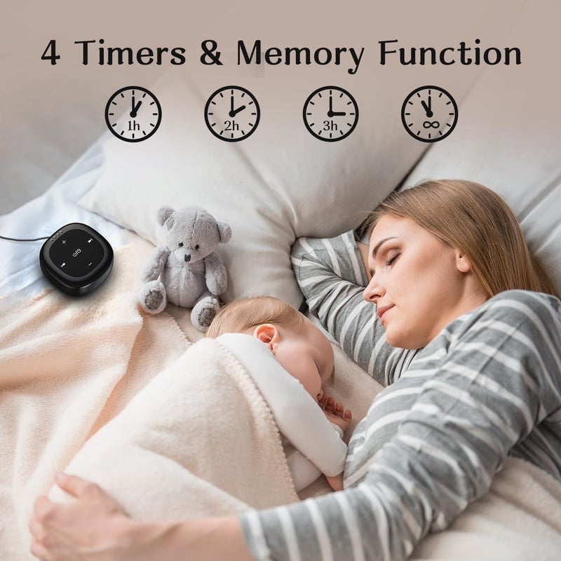 Hushing White Noise Sound Machine with 30 Soothing Sounds 36 Adjustable Volume Brown Noise Sound Machines for Sleep Office Privacy Bedroom 4 Timers Memory Function Sleep Sound Machine Baby Adult Elderly Care - Image 3